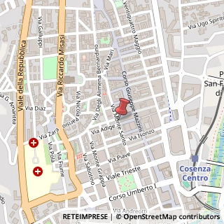 Mappa Via Monte Santo, 78, 87100 Cosenza, Cosenza (Calabria)