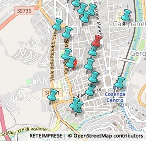 Mappa Via Nicola Parisio, 87100 Cosenza CS, Italia (0.5545)