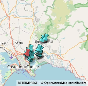 Mappa Via Trieste, 09123 Sinnai CA, Italia (6.946)