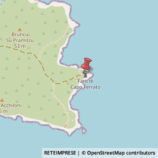 Mappa Faro di Capo Ferrato, 09043 Muravera CA, Italia, 09043 Muravera, Cagliari (Sardegna)