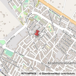 Mappa Via Iglesias, 8A, 09032 Assemini, Cagliari (Sardegna)