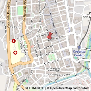 Mappa Via Isonzo, 59, 87100 Cosenza, Cosenza (Calabria)