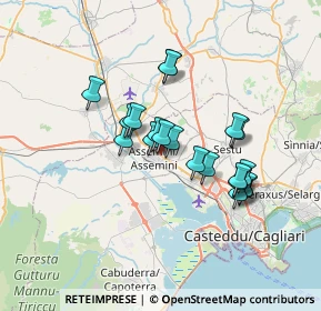 Mappa Piazza della Conciliazione, 09032 Assemini CA, Italia (6.0975)