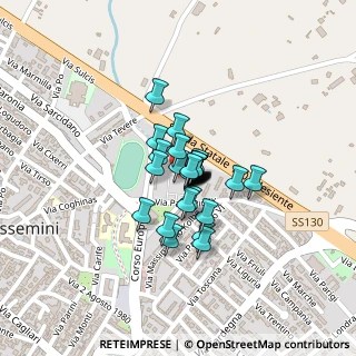Mappa Piazza della Conciliazione, 09032 Assemini CA, Italia (0.09643)