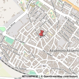 Mappa Via Sassari, 30, 09032 Assemini, Cagliari (Sardegna)