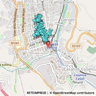 Mappa Via Quattromani Sertorio, 87100 Cosenza CS, Italia (0.418)