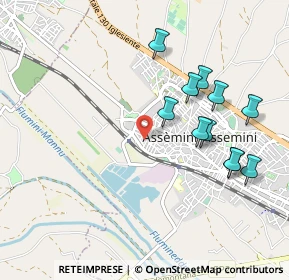 Mappa Via Palermo, 09032 Assemini CA, Italia (1.08182)