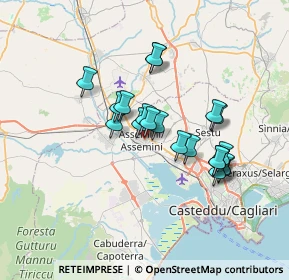 Mappa Via Temo, 09032 Assemini CA, Italia (6.165)