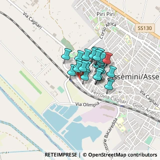 Mappa Via Venezia, 09032 Assemini CA, Italia (0.244)