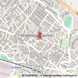 Mappa Piazza Della Conciliazione, 3, 09032 Assemini, Cagliari (Sardegna)