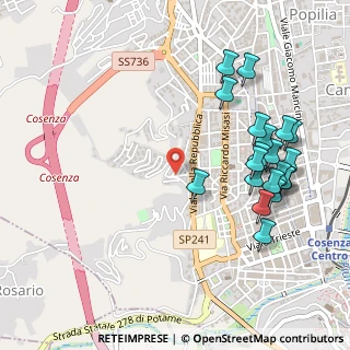 Mappa Via Antonio Ferrari D'Epaminonda, 87100 Cosenza CS, Italia (0.6305)