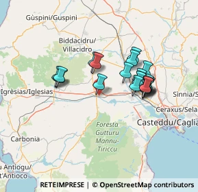 Mappa ZONA INDUSTRIALE SANTA MARIA SNC, 09010 Siliqua CA, Italia (12.7635)