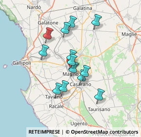 Mappa Via del Bersagliere, 73052 Parabita LE, Italia (6.20615)