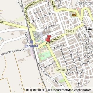 Mappa Via Impero, 179, 73052 Parabita, Lecce (Puglia)