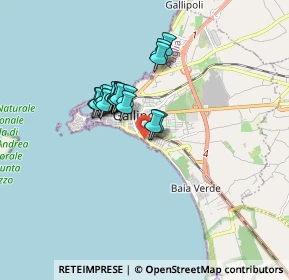 Mappa Lungomare Galilei, 73014 Gallipoli LE, Italia (1.30294)