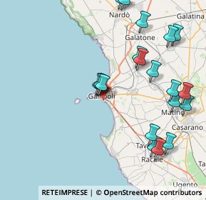 Mappa Lungomare Galilei, 73014 Gallipoli LE, Italia (9.8075)