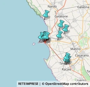 Mappa Lungomare Galilei, 73014 Gallipoli LE, Italia (5.23462)