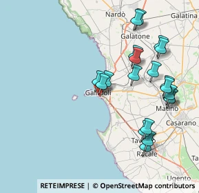 Mappa Lungomare Galilei, 73014 Gallipoli LE, Italia (9.127)