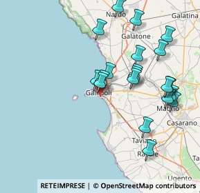 Mappa Lungomare Galilei, 73014 Gallipoli LE, Italia (8.4815)