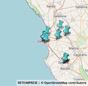 Mappa Lungomare Galilei, 73014 Gallipoli LE, Italia (6.24467)