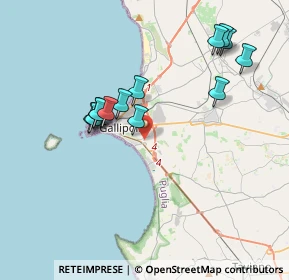 Mappa Strada Vicinale Santa Venardia, 73014 Gallipoli LE, Italia (3.87692)