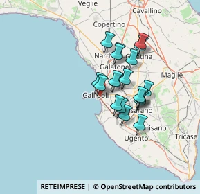 Mappa Strada Vicinale Santa Venardia, 73014 Gallipoli LE, Italia (11.1785)