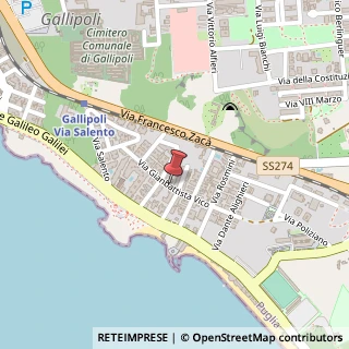 Mappa Via Francesco Petrarca, 51, 73014 Gallipoli, Lecce (Puglia)