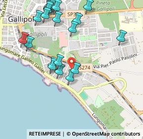 Mappa Via Rosmini, 73047 Gallipoli LE, Italia (0.6185)