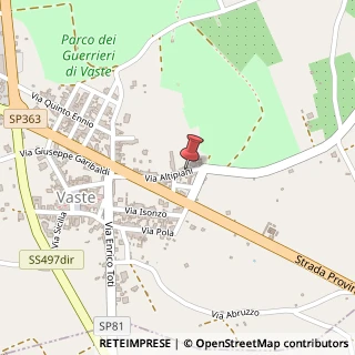 Mappa Via Altipiani, 45, 73100 Surano, Lecce (Puglia)