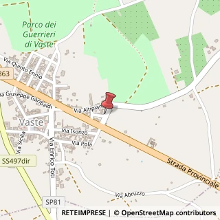 Mappa Via Giuseppe Palmieri, 5, 73037 Poggiardo, Lecce (Puglia)
