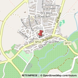 Mappa Piazza Guglielmo Marconi, 3, 09070 Milis, Oristano (Sardegna)
