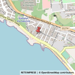 Mappa Via Savonarola, 13, 73014 Gallipoli, Lecce (Puglia)