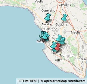 Mappa Via Francesco Petrarca, 73014 Gallipoli LE, Italia (7.82421)