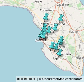 Mappa Via Francesco Petrarca, 73014 Gallipoli LE, Italia (9.31867)