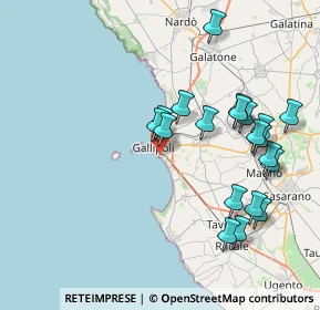 Mappa Via Francesco Petrarca, 73014 Gallipoli LE, Italia (8.784)