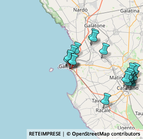 Mappa Via Dante Alighieri, 73014 Gallipoli LE, Italia (9.0935)