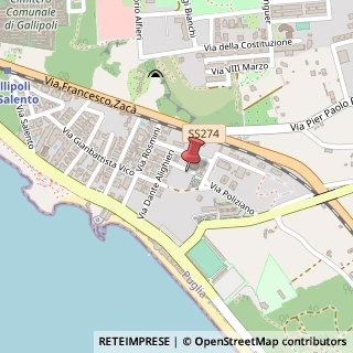 Mappa Vico A. Boito, 26, 73014 Gallipoli, Lecce (Puglia)