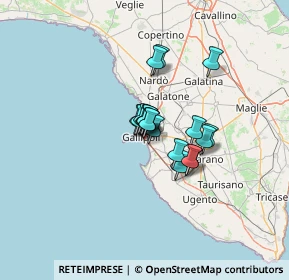 Mappa Via Dante Alighieri, 73014 Gallipoli LE, Italia (7.81632)