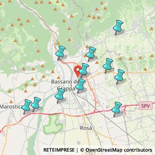 Mappa Via Isonzo, 36061 Bassano del Grappa VI, Italia (3.97545)