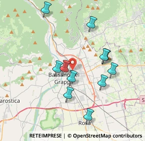 Mappa Via S. Tommaso Moro, 36061 Bassano del Grappa VI, Italia (3.57182)