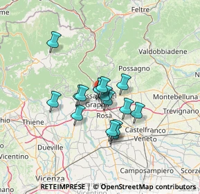 Mappa Via S. Tommaso Moro, 36061 Bassano del Grappa VI, Italia (9.2325)