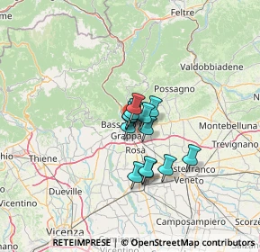Mappa Via S. Tommaso Moro, 36061 Bassano del Grappa VI, Italia (7.44692)