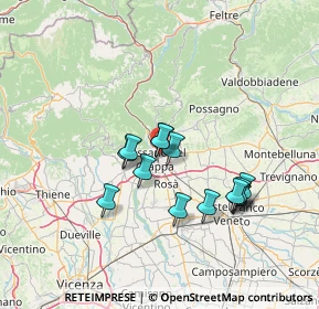 Mappa Via S. Tommaso Moro, 36061 Bassano del Grappa VI, Italia (11.88357)