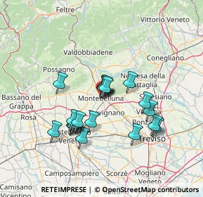 Mappa Via P. Veronese, 31044 Montebelluna TV, Italia (11.3705)