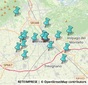 Mappa Via P. Veronese, 31044 Montebelluna TV, Italia (3.195)