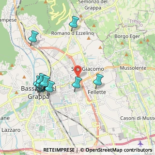 Mappa Via Merlo, 36060 Bassano del Grappa VI, Italia (2.12333)