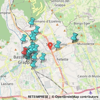 Mappa Via Merlo, 36060 Bassano del Grappa VI, Italia (1.908)