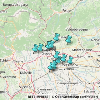 Mappa Via Merlo, 36060 Bassano del Grappa VI, Italia (9.72714)