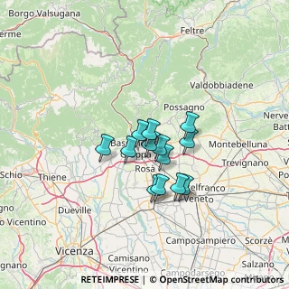 Mappa Via Merlo, 36060 Bassano del Grappa VI, Italia (8.87)