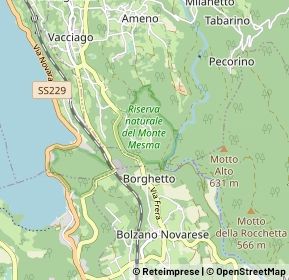Mappa Via al sacro monte, 28016 Ameno NO, Italia (0.99583)